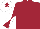 Maroon, maroon and white diabolo on sleeves, white cap, maroon star