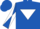 Royal Blue, White inverted triangle, diabolo on sleeves
