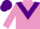 mauve, purple chevron, purple cap