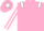 Pink, white epaulets, white and pink striped sleeves, pink cap, white star