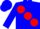 Yale blue, red ball sash, blue cap, red button