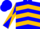 Blue, gold chevrons, gold diabolo sleeves