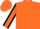 Orange, orange sleeves, black seams