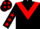 Black, red chevron, black sleeves, red stars, black cap, red stars