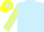 Light blue, light blue & yellow striped sleeves, yellow cap, light blue star
