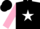 Black, white star, pink sleeves