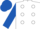 White, Royal Blue spots, White spots on Royal Blue sleeves and cap