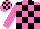 Rose body, black checked, rose arms, rose cap, black checked