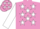 Mauve body, white stars, white arms, mauve cap, white stars