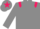 Grey body, rose epaulettes, grey arms, grey cap, rose star