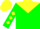 Green, Yellow Yoke, Yellow Diamonds On Sleeves, Yellow Cap