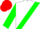 White, red and green sash, green sleeves, red cap