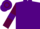 Purple, maroon sleeves, purple armlets, hooped cap