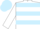 White body, light blue hooped, white arms, light blue cap