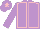 Mauve, pink seams, mauve sleeves, pink star on cap