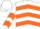 White, orange chevrons