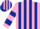 Pink and dark blue stripes, hooped sleeves