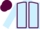 Light blue body, garnet seams, garnet arms, garnet cap