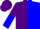Purple and blue halves