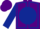 purple, dark blue ball, dark blue seams on sleeves, purple cap