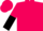 Fuchsia, black 'r', fuchsia & black halved sleeves