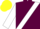 Maroon, white sash, white sleeves, yellow cap