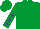 Emerald green, purple stars on sleeves