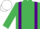 Emerald Green, Purple braces, White cap