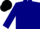 Navy blue, light blue crossed sashes and cap