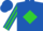 Royal blue, lime diamond frame, lime diamond stripe on slvs
