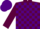 Maroon & purple check, maroon sleeves, purple cap