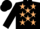 Black body, beige stars, black arms, black cap