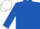 Royal blue, royal blue sleeves, white cap