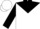 White, black yoke, white and black sleeves