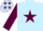 Light blue, maroon star & sleeves, maroon stars on cap