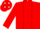 Red, red diamonds in white panel front and back, red diamonds in white panel on red sleeves,
