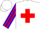 White, red 'w', blue 'g', red and blue whip, red cross stripe on sleeves