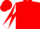 Dark red, white acanthus leaf, white and red diagonal quartered sleeves, red cap