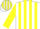White and yellow stripes, yellow sleeves