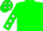 green, green sleeves, white stars, green cap, white stars