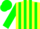yellow, green stripes on sleeves and cap