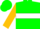 Green, white hoop, gold sleeves, green cap