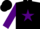 Black, purple star, purple sleeves