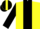 Yellow, black stripe, black sleeves