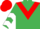 emerald green, red chevron, white chevrons on sleeves, red cap