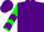 Purple, green m, green sleeves, purple bars, chevrons & cuffs