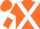 orange, white cross sashes, white armlets, orange cap