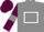 grey, white hollow box, maroon sleeves, grey armlets, maroon cap
