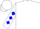 White, royal blue emblem, blue diamonds on sleeves