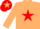 Beige, red star, red cap, beige star